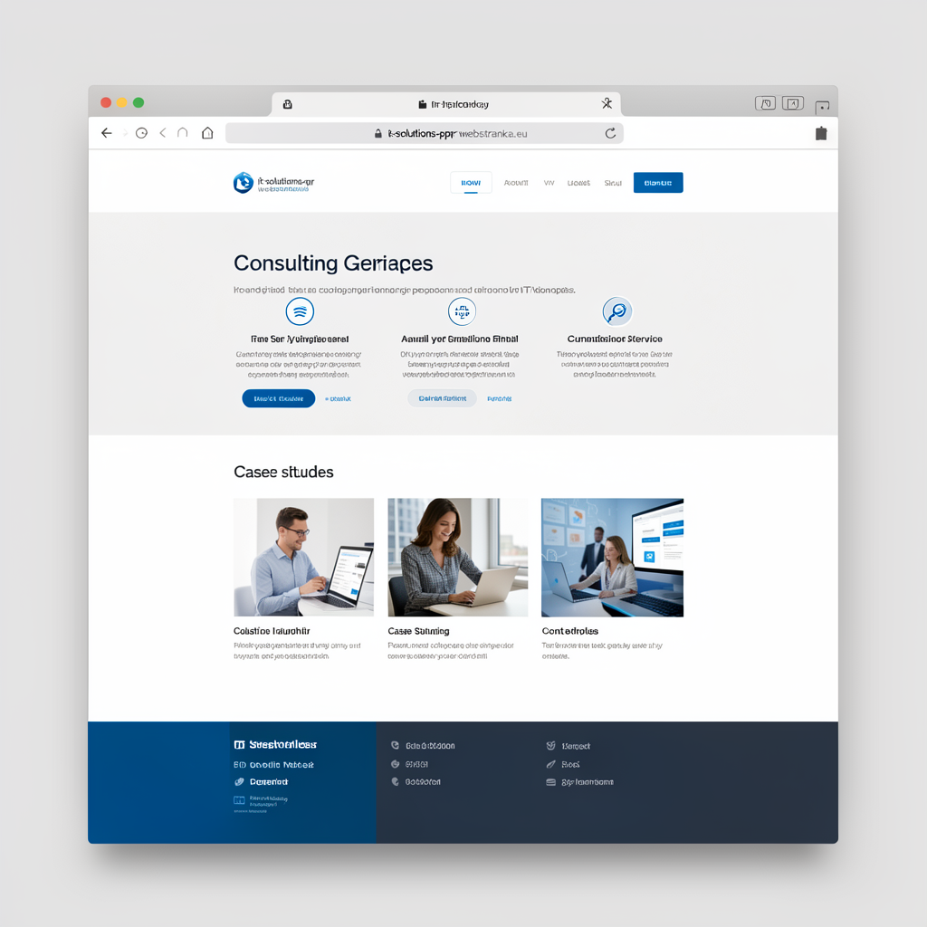 Ukážka webstránky pre IT služby